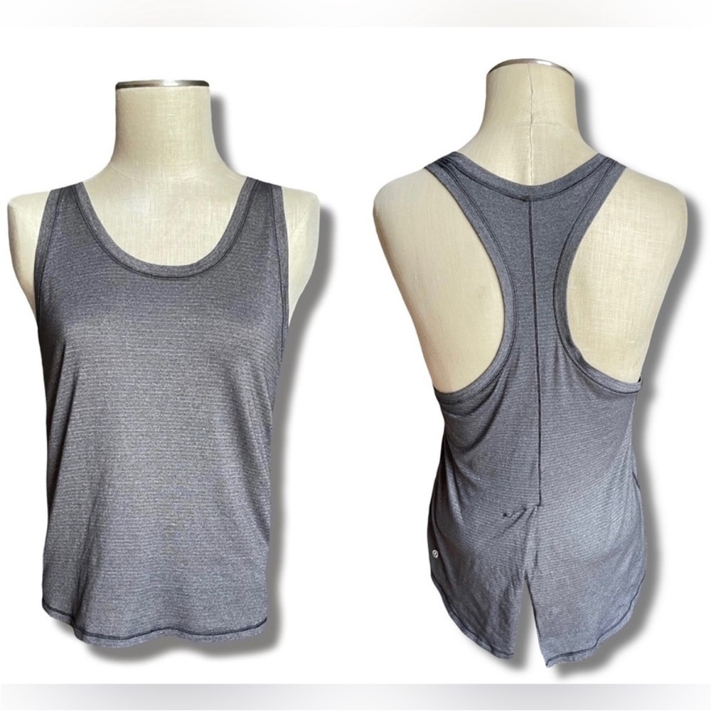 Lululemon Tie It Up Singlet Heathered Black Racerback Tank